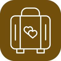 Lover Suitcase Vector Icon