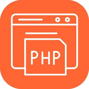 icono de vector de php