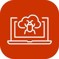 Bug Cloud Vector Icon