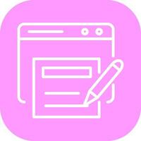 Blog Template Vector Icon