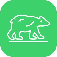 icono de vector de oso polar