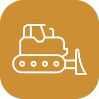 Bulldozer Vector Icon