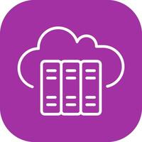 Cloud Library Vector Icon