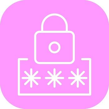 icono de vector de código pin