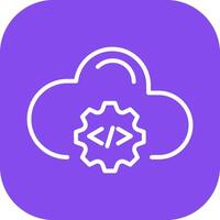 Cloud Coding Vector Icon