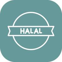 icono de vector de etiqueta halal