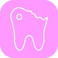 icono de vector de caries