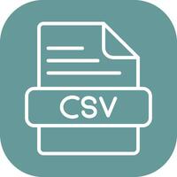 icono de vector csv