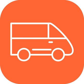 icono de vector de furgoneta