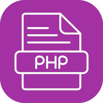icono de vector de php