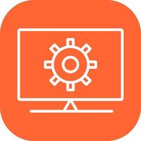 icono de vector de configuración de computadora