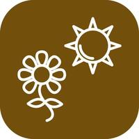 Flower in sunlight Vector Icon