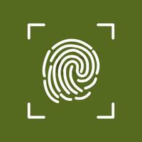 Fingerprint Lock Vector Icon