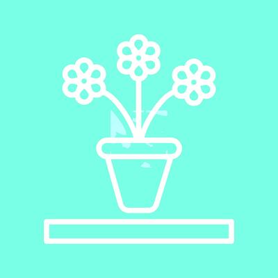 Flower Pot Vector Icon