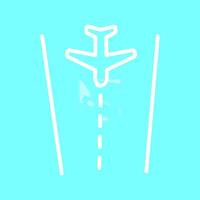 Plane on Runway Vector Icon
