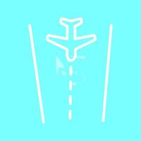 Plane on Runway Vector Icon