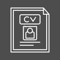 icono de vector de cv