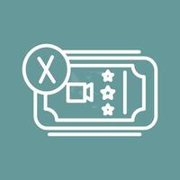 Cancel Ticket Vector Icon