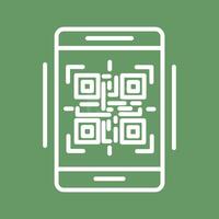 icono de vector de código qr