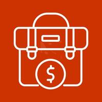 Dollar Briefcase Vector Icon