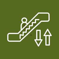 icono de vector de escalera mecánica