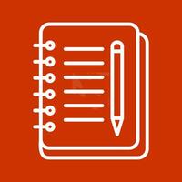 Notebook And Pen Vector Icon