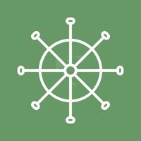 Ship Wheel Vector Icon