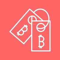 Bitcoin Label Tag Vector Icon