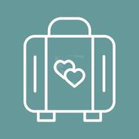 Lover Suitcase Vector Icon