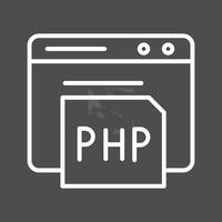 icono de vector de php