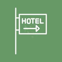 icono de vector de signo de hotel