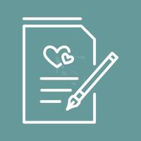 Marriage Contract Vector Icon