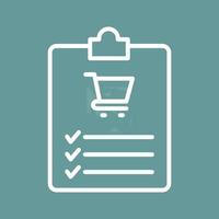 Shopping List Vector Icon