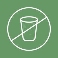 No Drinks Vector Icon