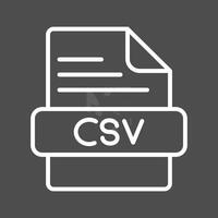 icono de vector csv