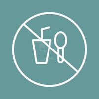 No Food or Drinks Vector Icon