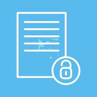 Unlock Documents Vector Icon