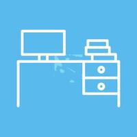 Study Desk II Vector Icon