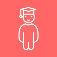 icono de vector de estudiante graduado