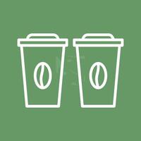 Two Coffees Vector Icon
