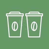 Two Coffees Vector Icon