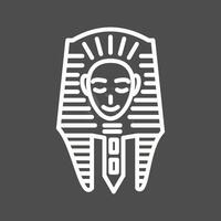 icono de vector de cara egipcia