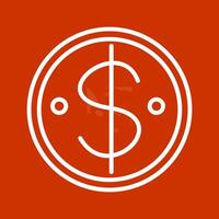 Dollar Coin Vector Icon