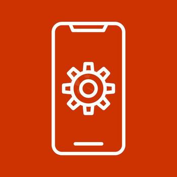 icono de vector de desarrollo de aplicaciones móviles