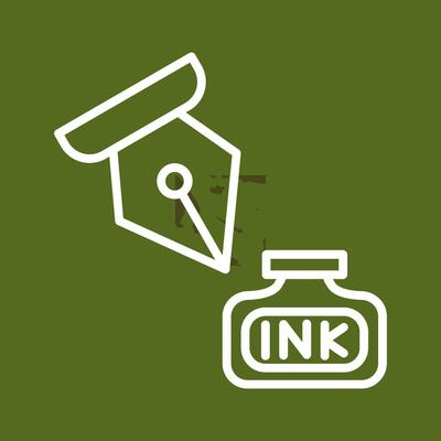 Ink and Pen Vector Icon