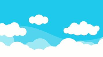 Cartoon Animated Clouds In The Sky perfect for background video