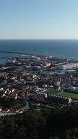 Vertical Video City of Viana do Castelo Portugal Aerial View