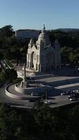 vertical vídeo cidade do viana Faz castelo Portugal aéreo Visão video