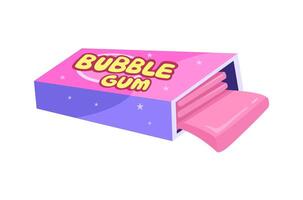 Bubble Gum Candy Cartoon Illustration Vector