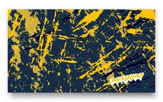 Yellow and black paint splatter background suitable for grunge design, art, abstract concept, music events, and urban themed graphics. vector